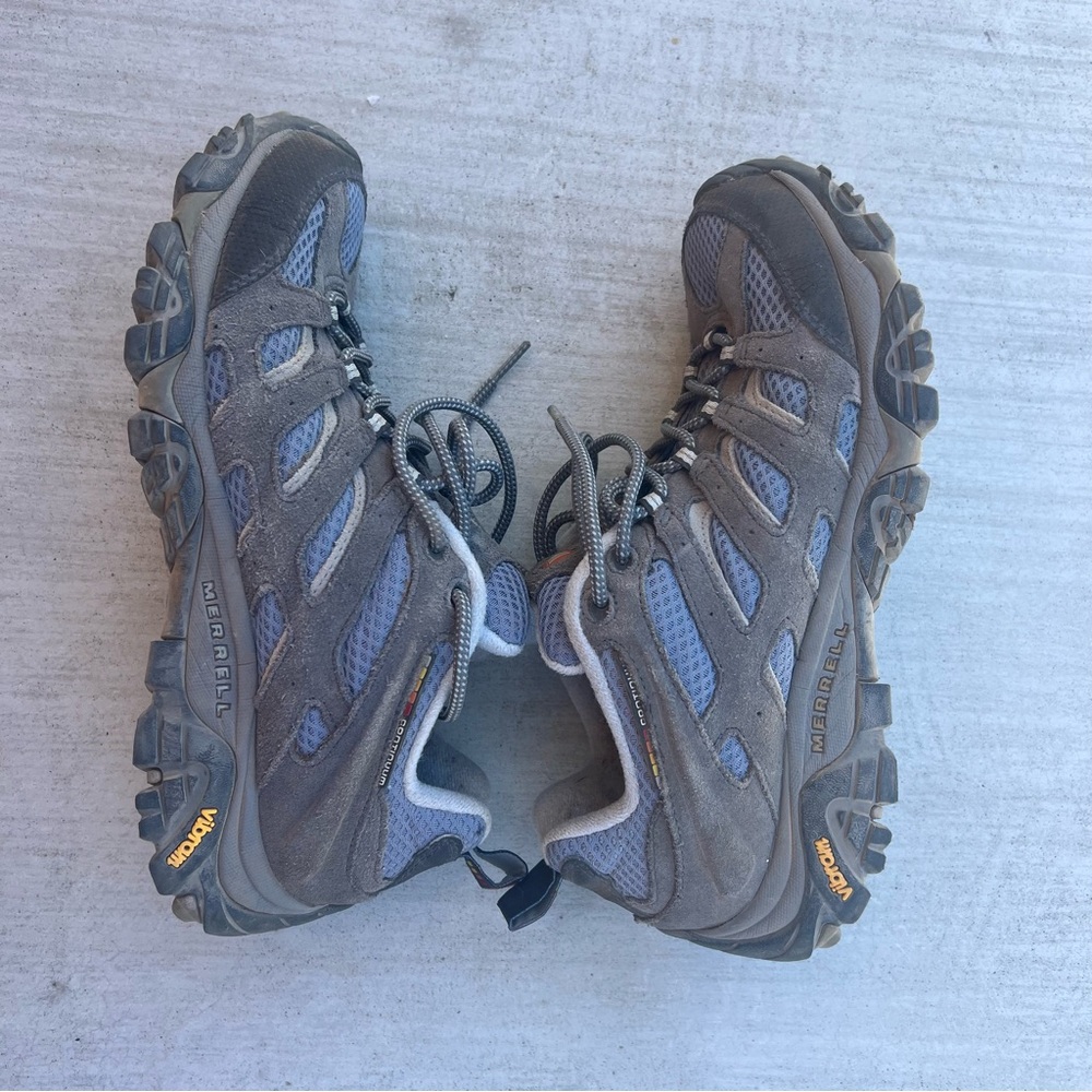 Merrill Moab hiking shoes in Smoke color